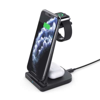 2020 Trending Product Cellphone Qi Wireless Charger Portable 3 in 1 Charging Station