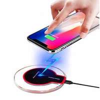 Wireless Fast Charging Mobile Phone Universal Wireless Charging Qi 5W With Led Light Fast Wireless Charger Factory Wholesale