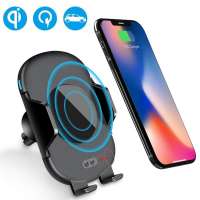 Wireless Phone Chargers With Infrared Induction Car Charger Qi Auto Phone Holder Compatible for Samsung Galaxy S9