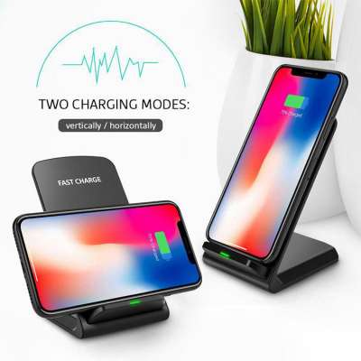 10W Qi Mobile Phone Wireless Fast Charger Stand