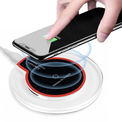 Universal QI wireless charger New Ultra-Thin Crystal 5W Wireless Charging